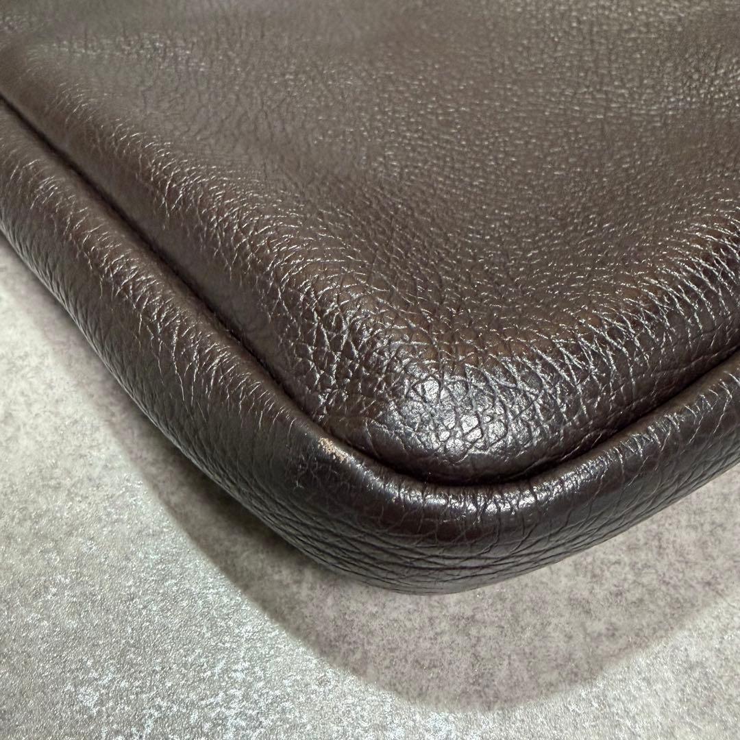 GIUDI ジウディ レザーショルダーバッグ ダークブラウン