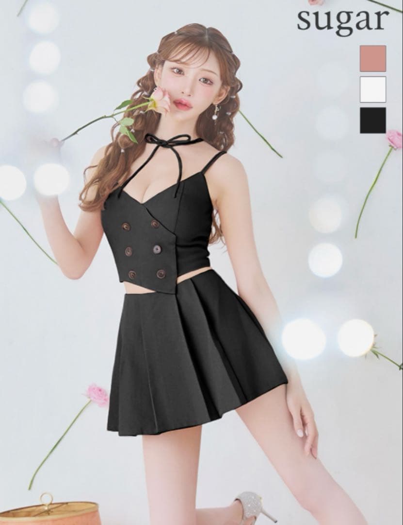 ROBE de FLEURS Glossy セットアップミニ キャバドレス