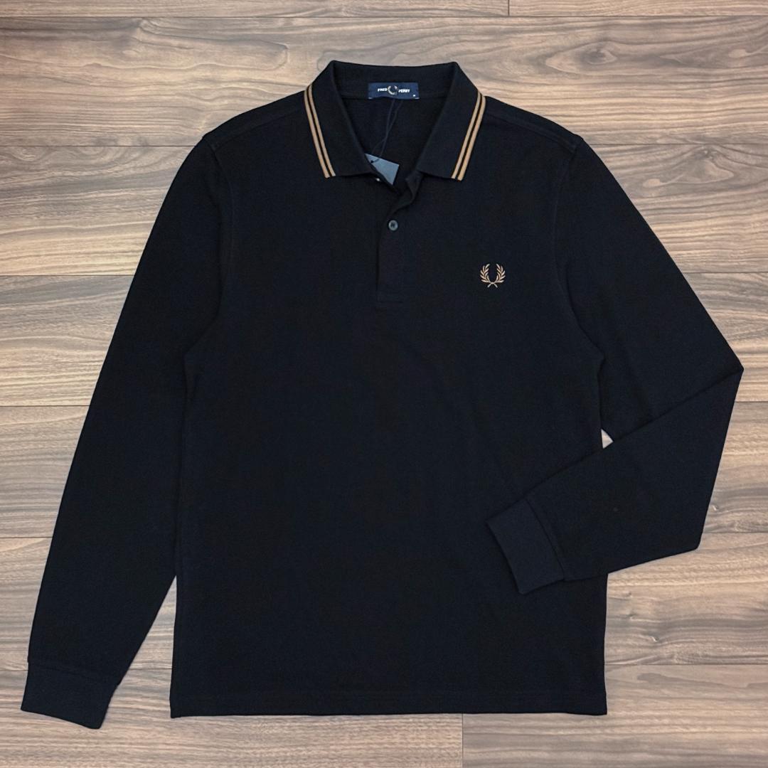 Fred Perry 長袖ポロシャツ M3636 ブラック