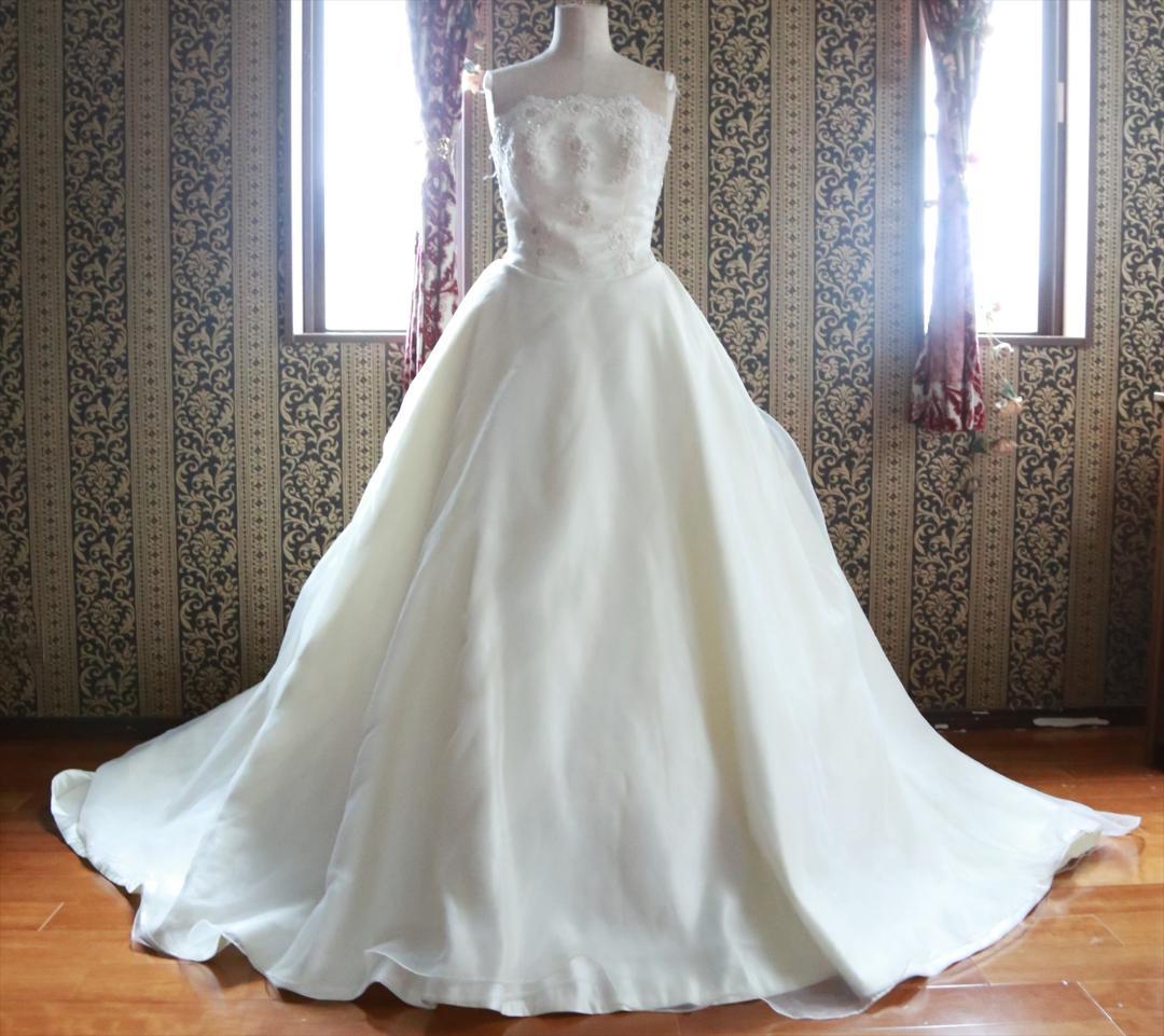 王道デザイン高級ウエディングドレス9号11号13号M~LLサイズ編上げ調節可能