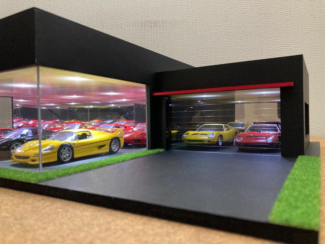 ミニカー用ジオラマ：1/43 ショールーム＆ガレージⅠ／希少モデル！