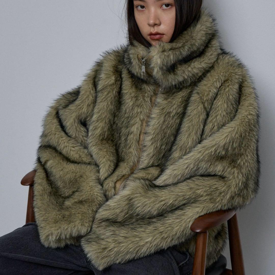 スタンドフェイクファーブルゾン / ファーコート