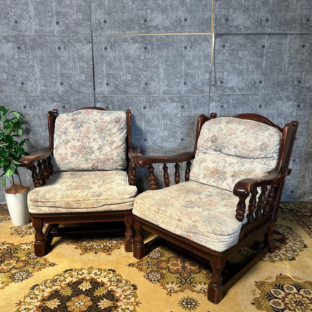 ꧁飛騨産業 HIDA꧂プロヴィンシャルリビングチェア2脚 ソファ いす イス