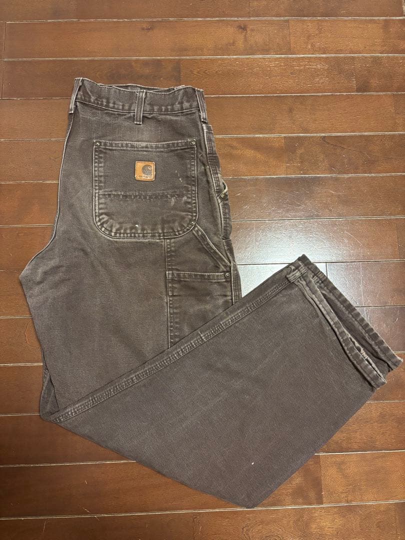 【良品】carhartt ダブルニー B136 DKB 金ボタン サイズ感色味◎