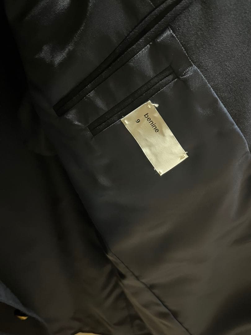 benine9 ビナイン　ウールツイル段返り3B BLAZER navy