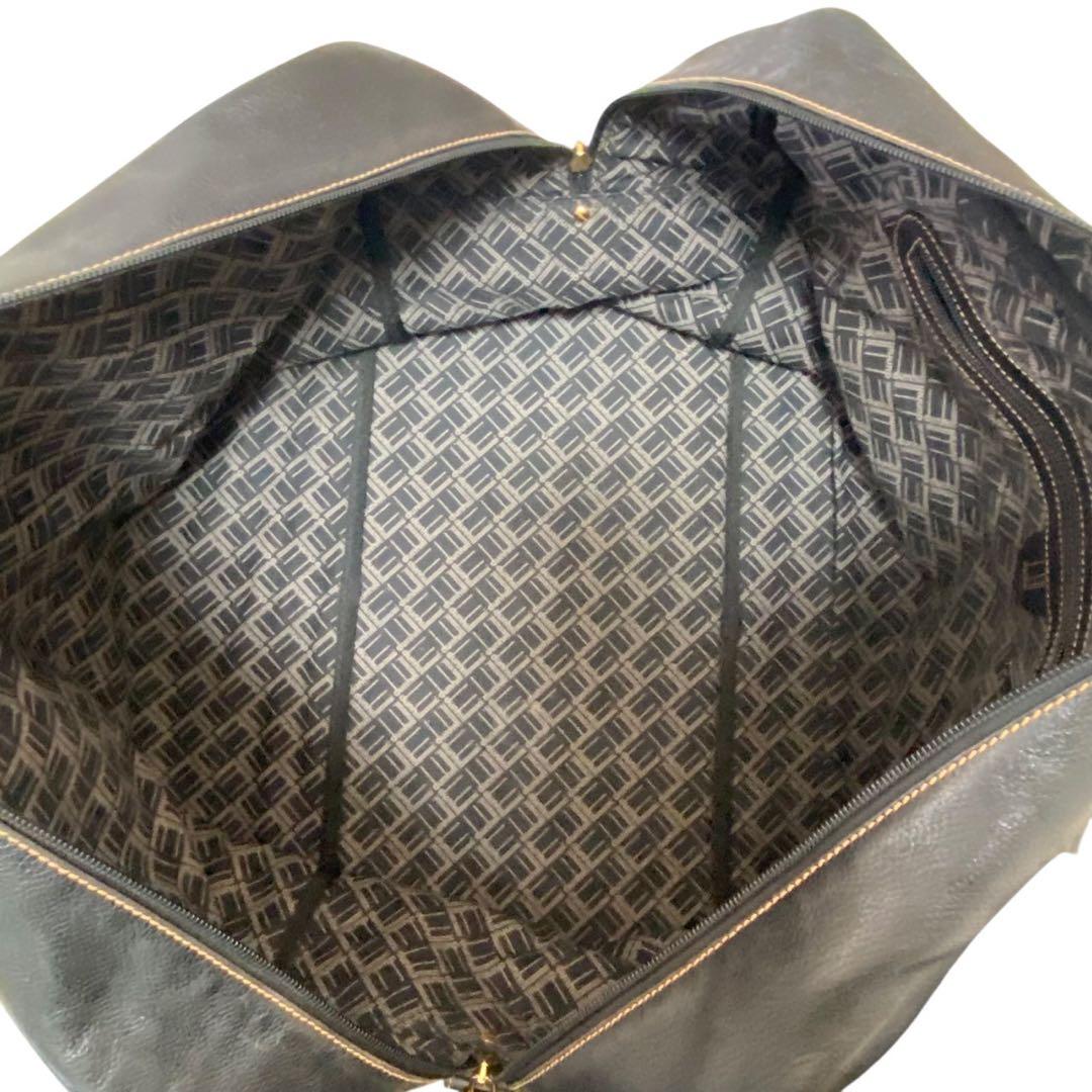 ダンヒル dunhill ボストン 2wayショルダバッグ 黒 レザー 大容量