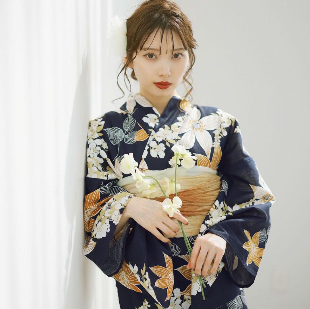 Dita 2025 オトナ浴衣 幻想鏡花水月(柑橘) 5点セット 美品