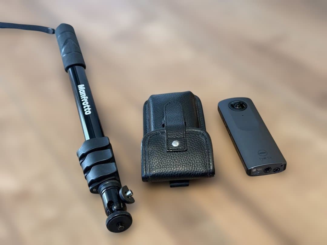 RICOH THETA V リコー シータ 一脚 とケースセット