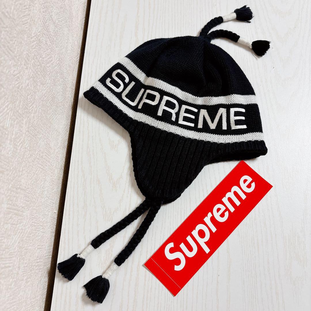 Supreme Earflap Beanie イヤーフラップ　ネイビー　紺