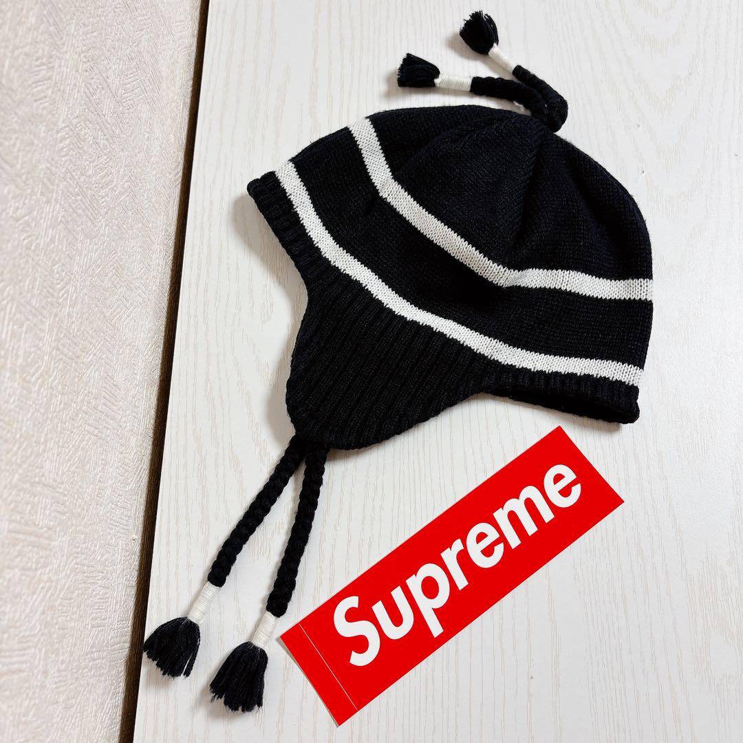 Supreme Earflap Beanie イヤーフラップ　ネイビー　紺