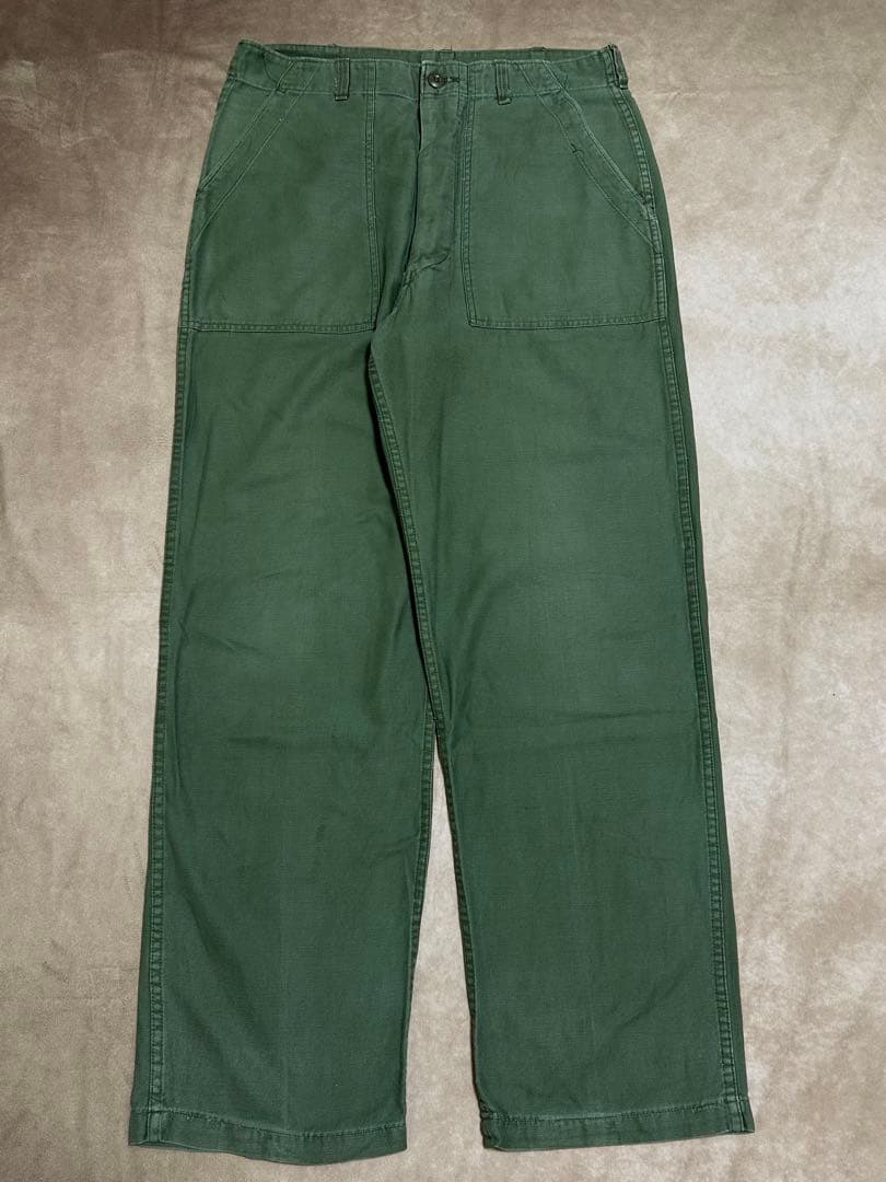 60s US Army OG 107 ベイカーパンツ W34 L33 ボタン