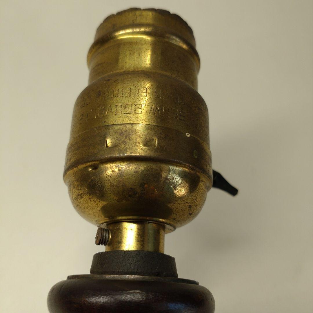 昭和初期 三越特製 木製 電気スタンド 高さ約58cm／照明器具