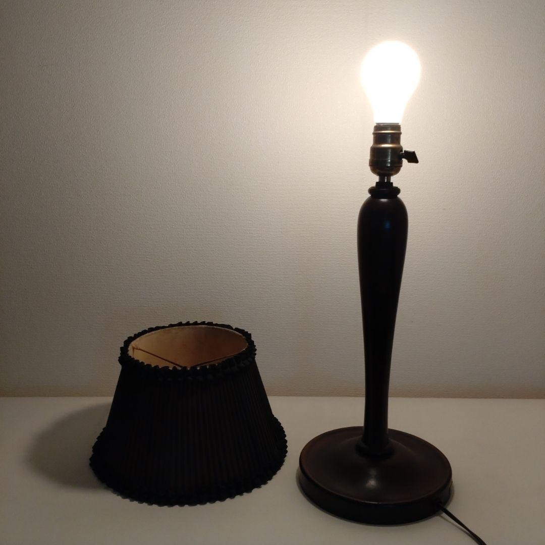 昭和初期 三越特製 木製 電気スタンド 高さ約58cm／照明器具