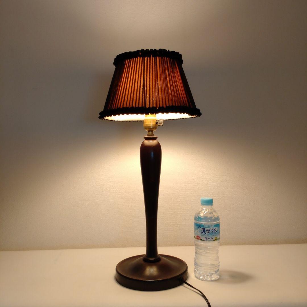昭和初期 三越特製 木製 電気スタンド 高さ約58cm／照明器具