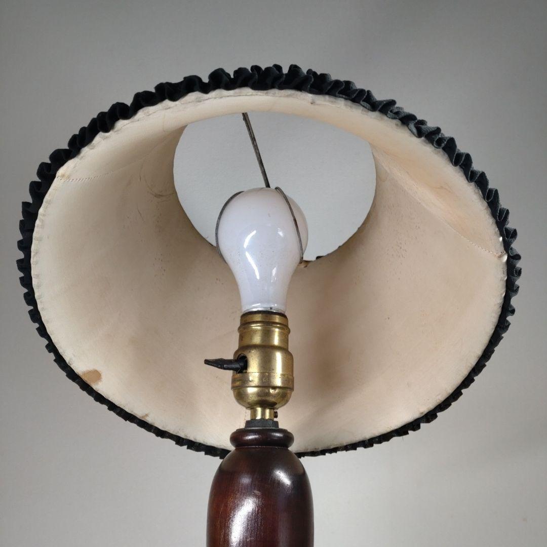 昭和初期 三越特製 木製 電気スタンド 高さ約58cm／照明器具