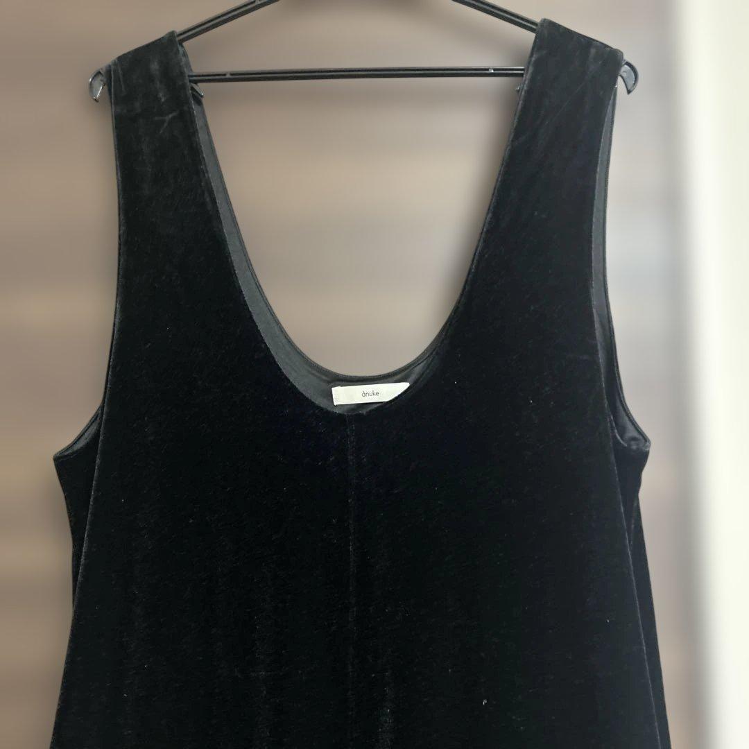 anuke Velour Uneck Onepiece ブラック　36