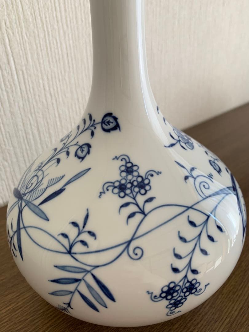MEISSEN マイセン ブルーオニオン フラワーベース　花瓶　24㎝