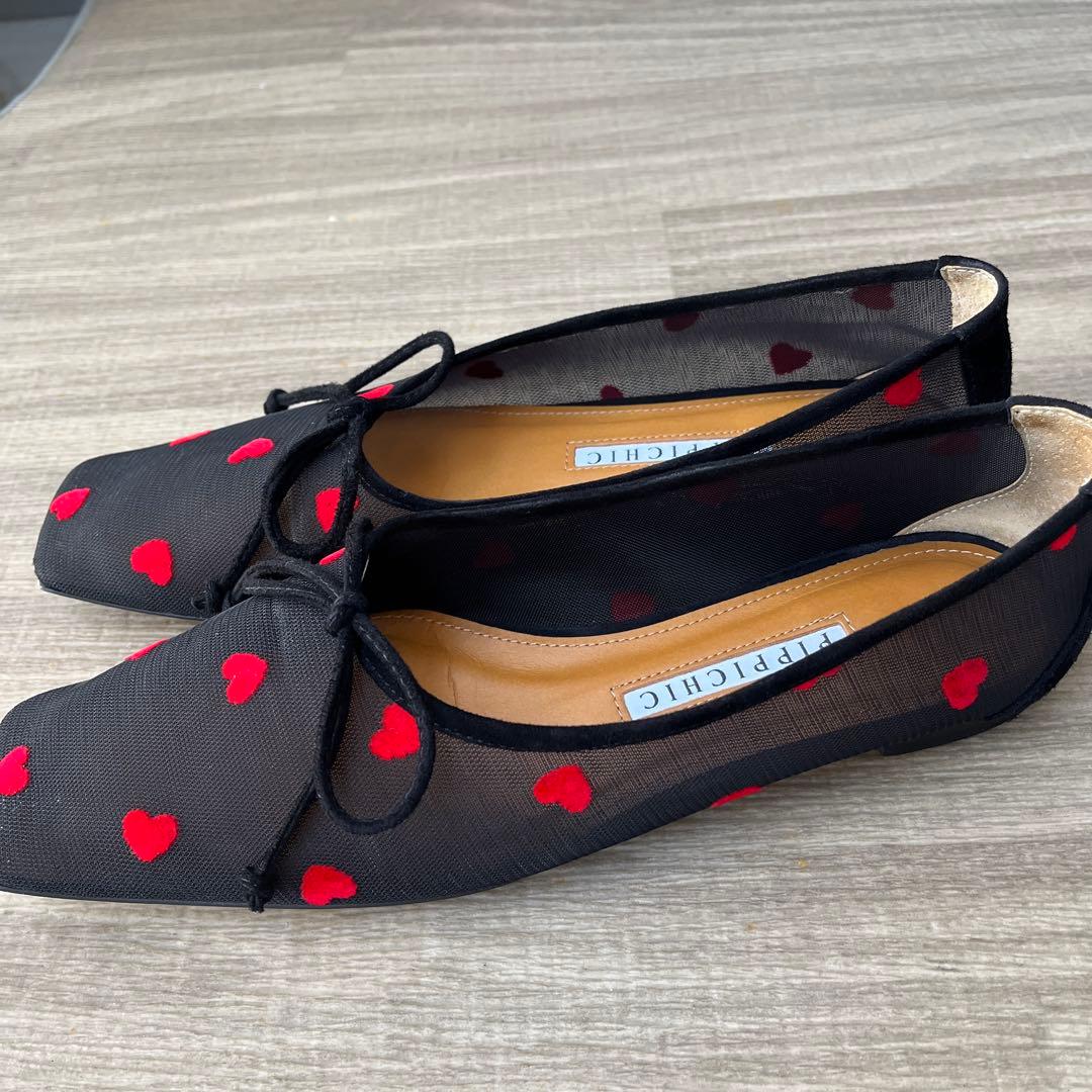 ピッピシック¨̮⃝ ハート柄バレエシューズ¨̮⃝