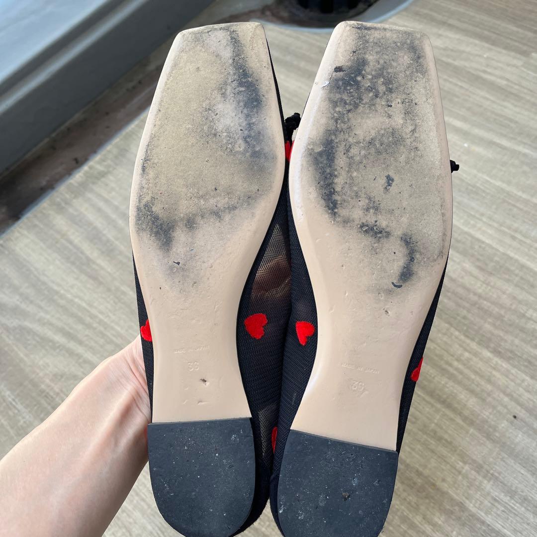ピッピシック¨̮⃝ ハート柄バレエシューズ¨̮⃝