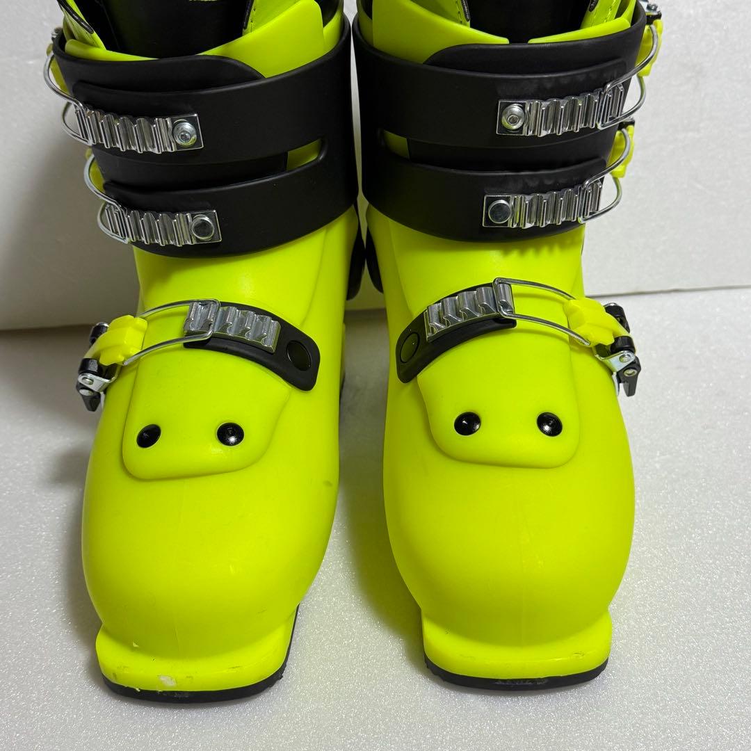 美品24-24.5cm スキーブーツイエロージュニアキッズ子供初心者285mm