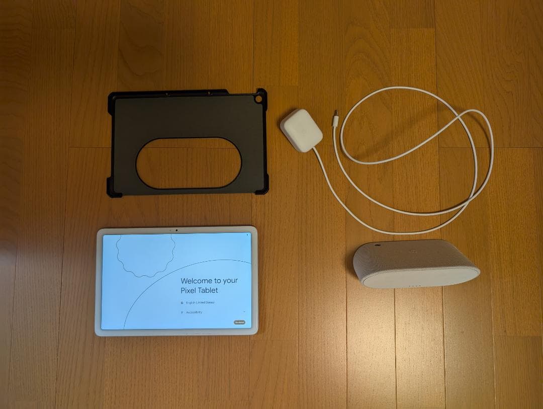 【中古】Google Pixel Tablet 充電器 スピーカー ケースセット
