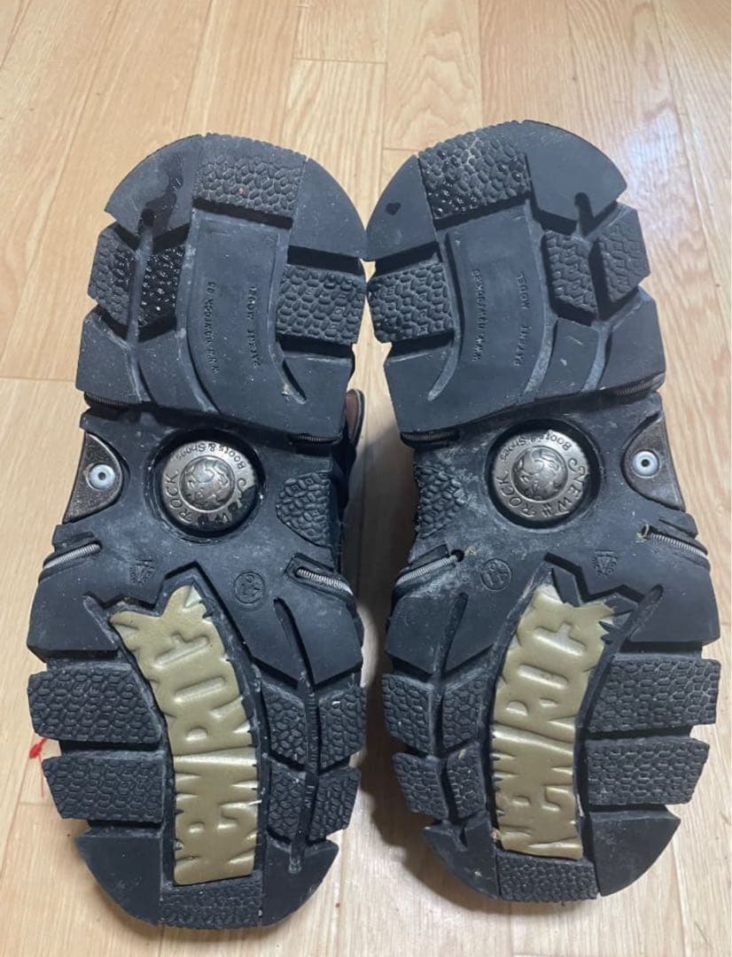 激レア廃盤　00s newrock ブラックブーツ　厚底　archive