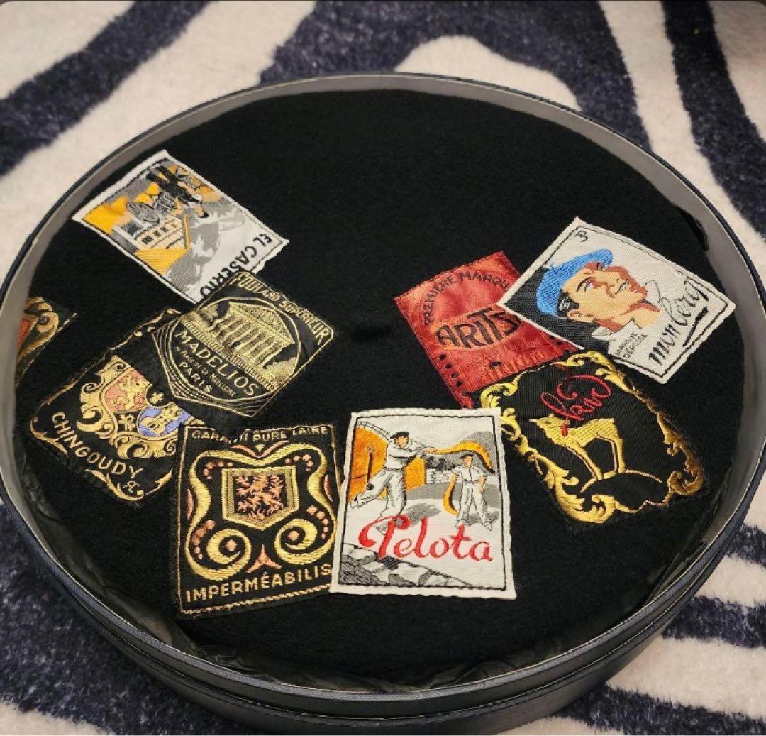 LAULHERE エリダン ブラック ウール ベレー帽