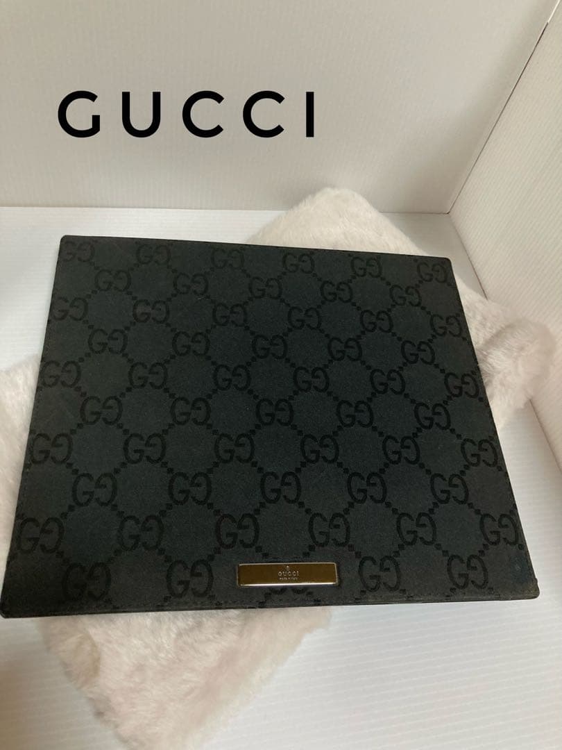 グッチ GUCCI マウスパッド ブラック GGキャンバス デスク小物【美品】
