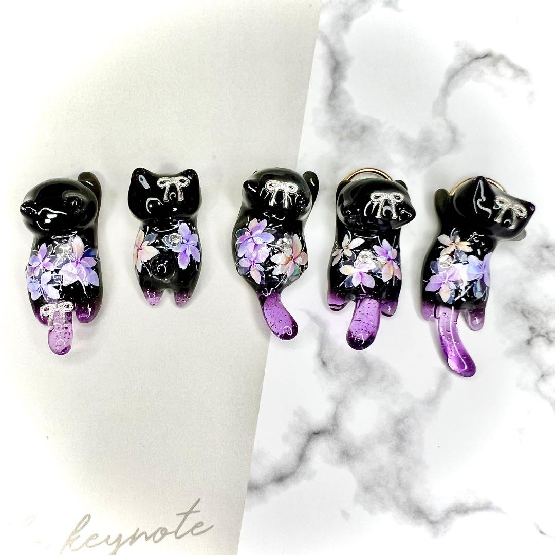 リクエスト専用　青いお花　氷　猫　5個セット