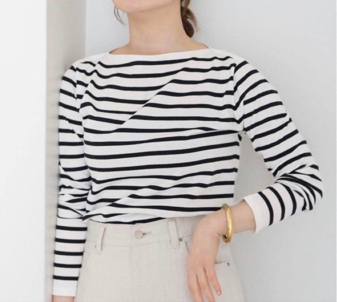 イエナIENA◆SEATTLEボーダープルオーバー◆ブラックA