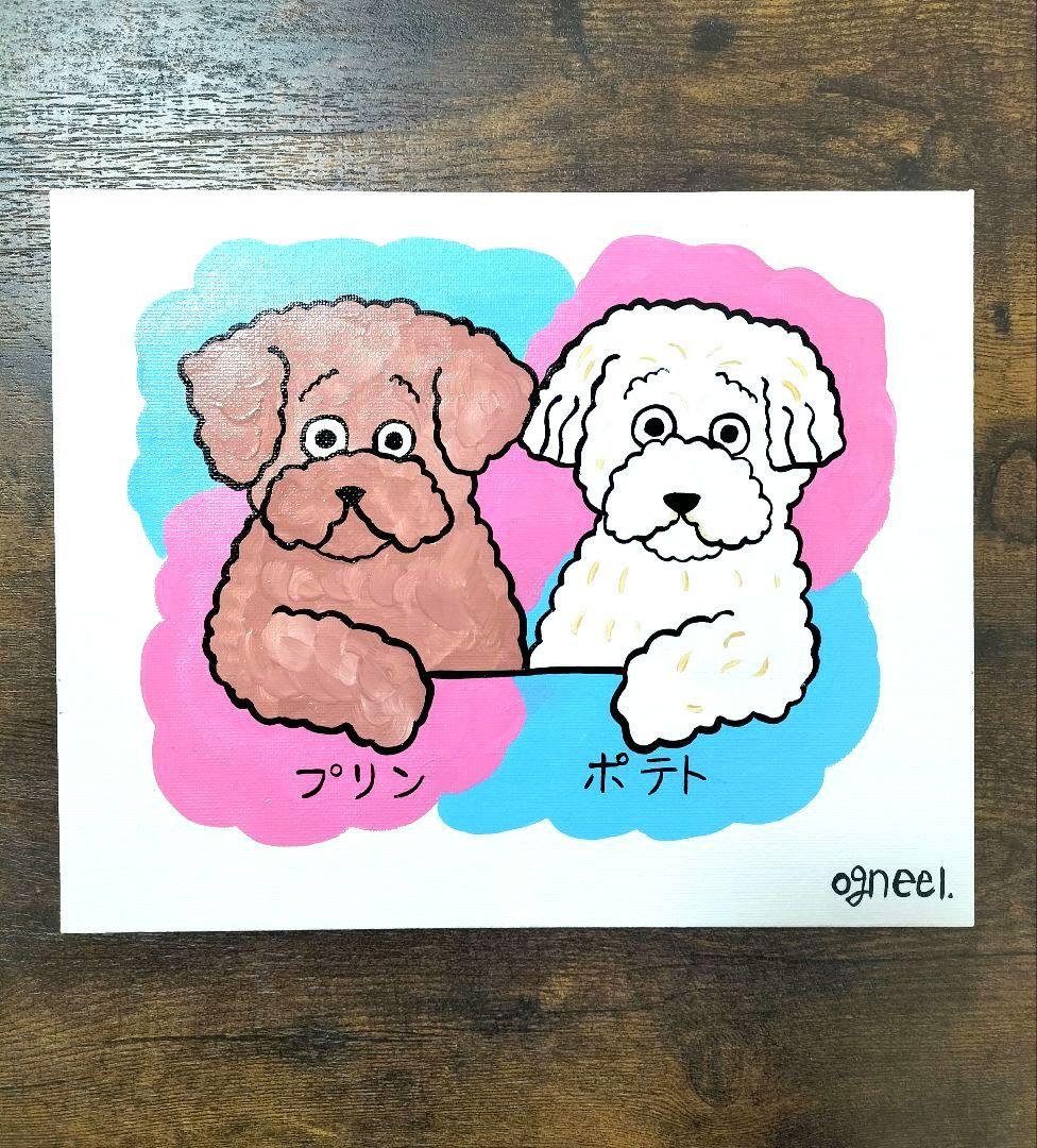 まるまる　2点まとめ　アクリル画