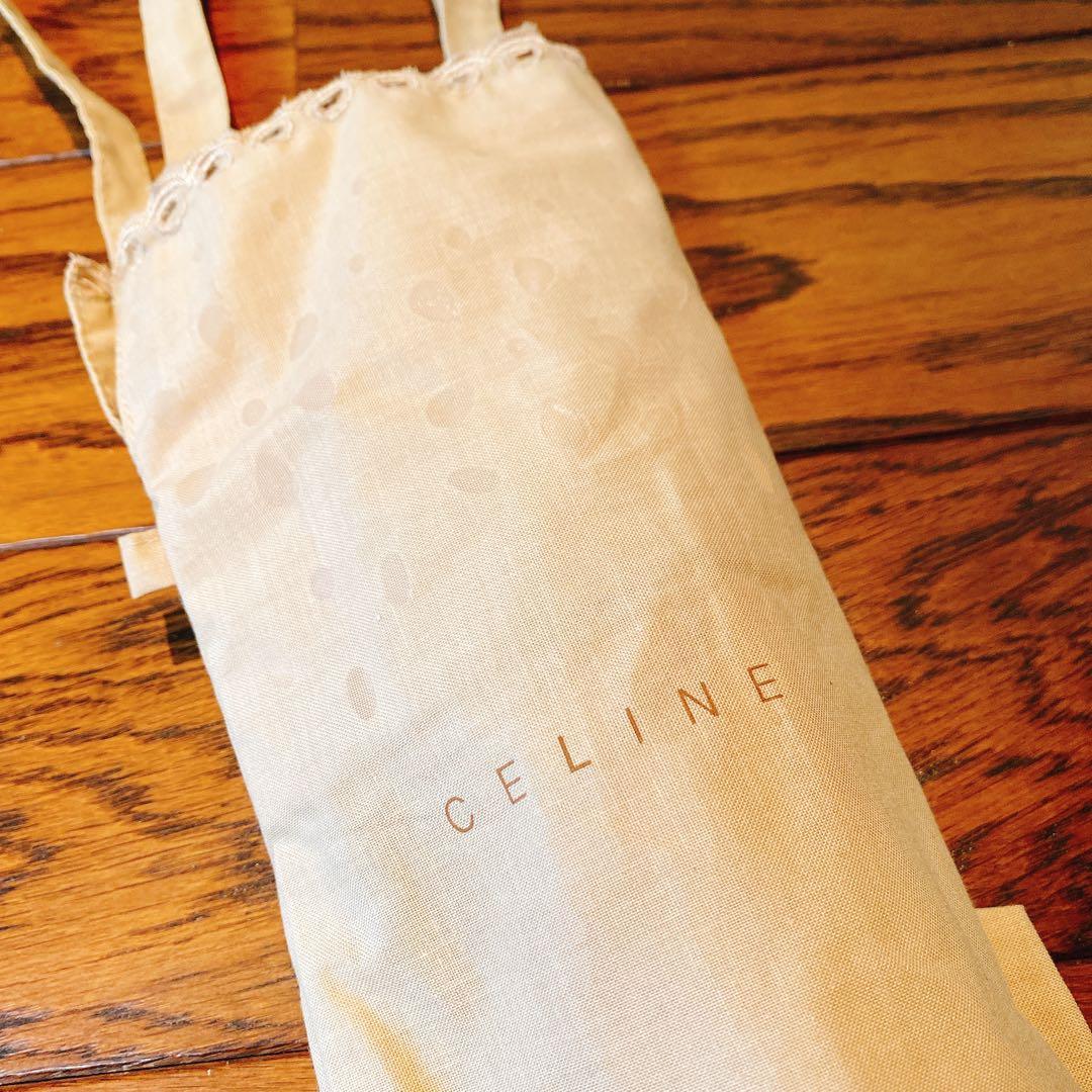 CELINE ベージュ 折りたたみ日傘