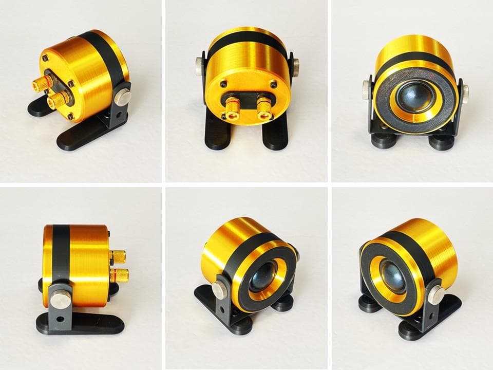 アドオン■高能率97dBホーンツイーター2個セット■ブラック/ゴールドGHG02