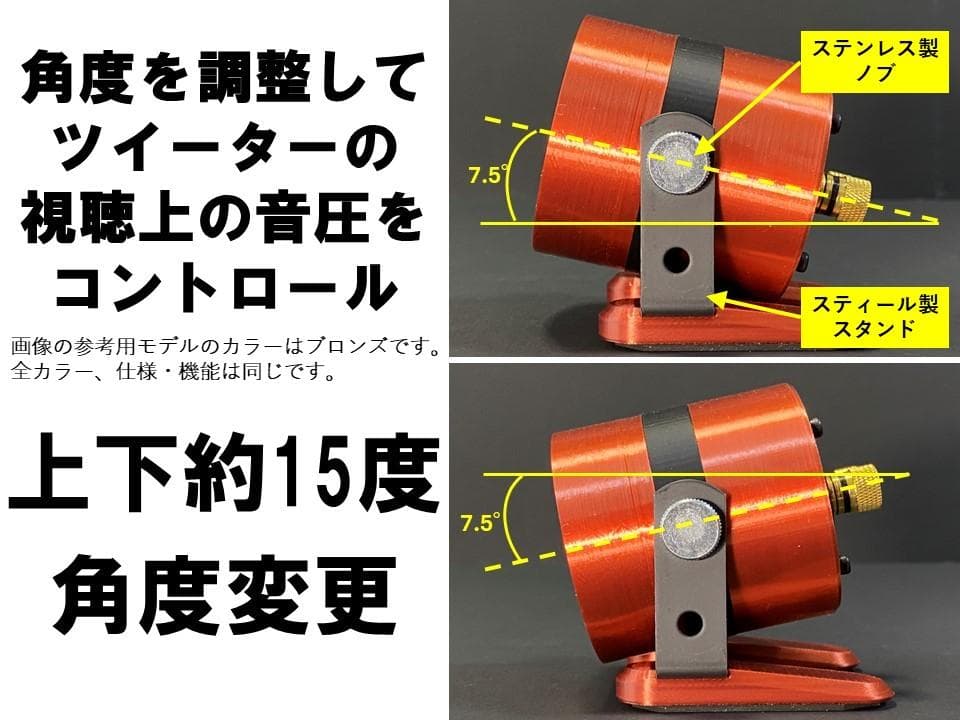 アドオン■高能率97dBホーンツイーター2個セット■ブラック/ゴールドGHG02