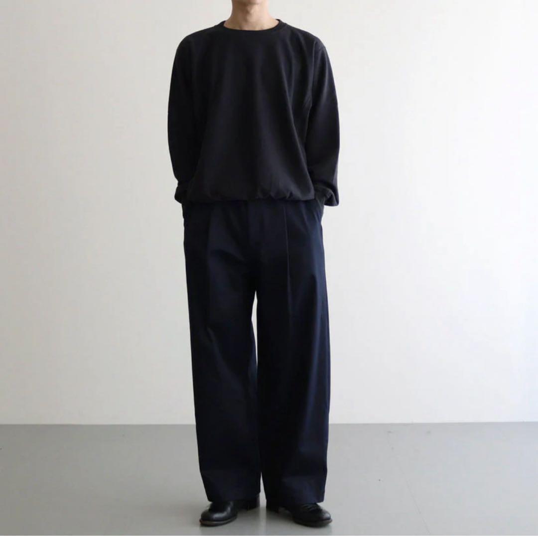 グルフペーパー Graphpaper ワイド チノパン ネイビー