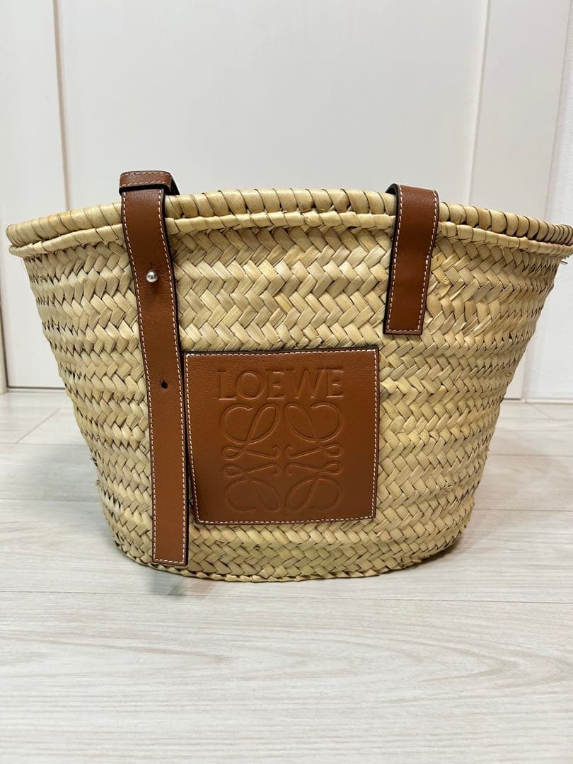 LOEWE ストロー かごバッグ ベージュ
