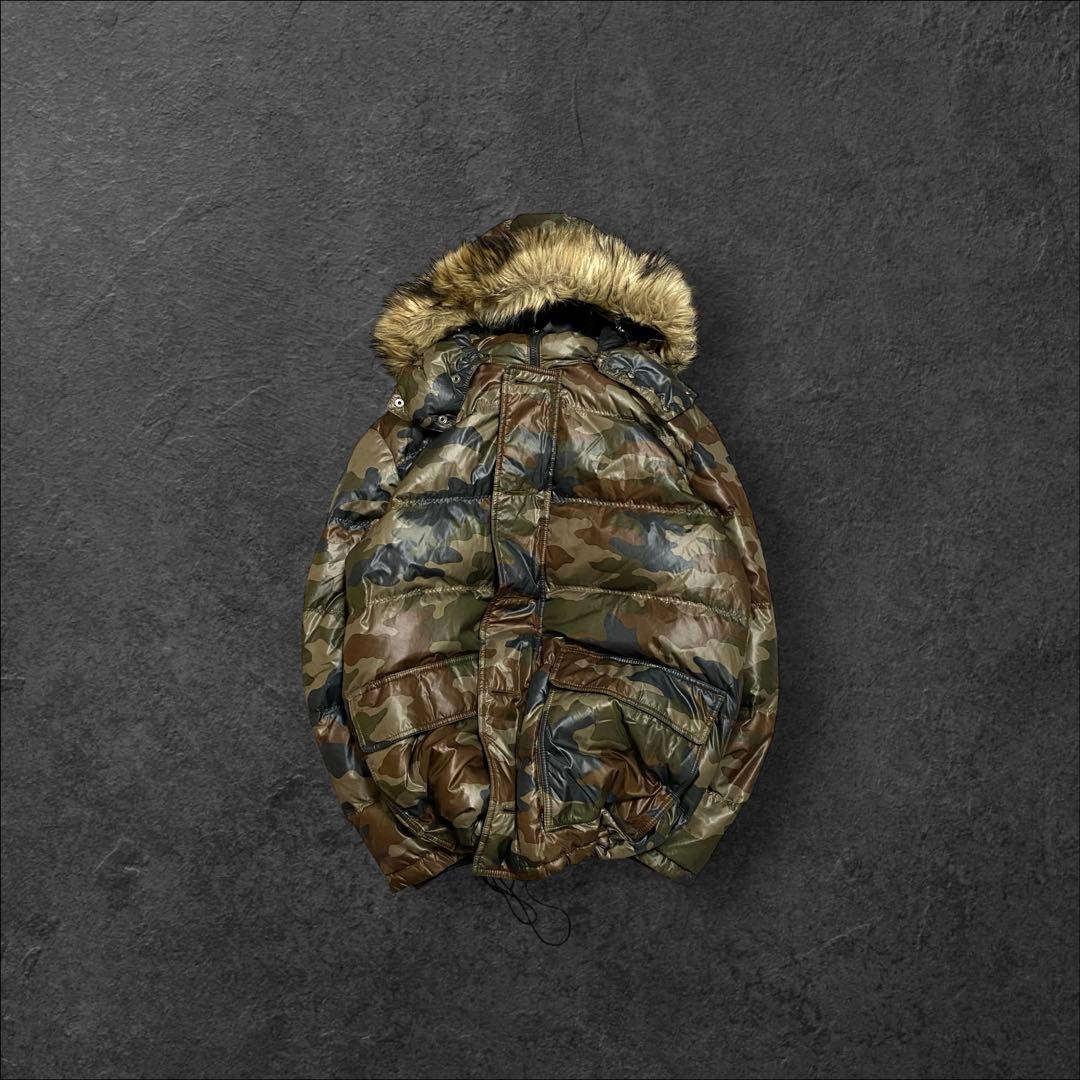 00s old uniqlo ファー ダウンジャケット y2k 平成 グランジ