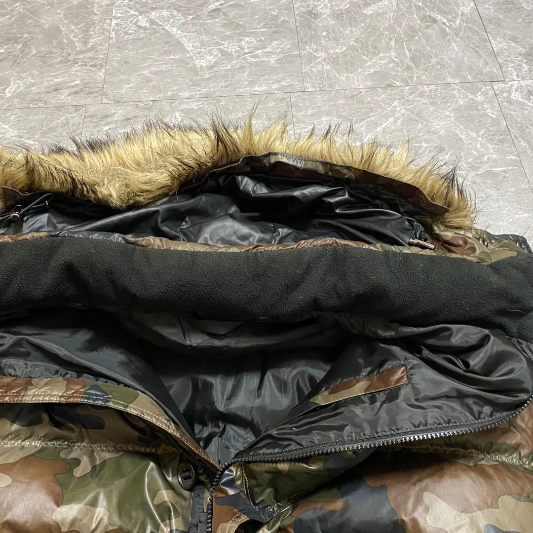 00s old uniqlo ファー ダウンジャケット y2k 平成 グランジ