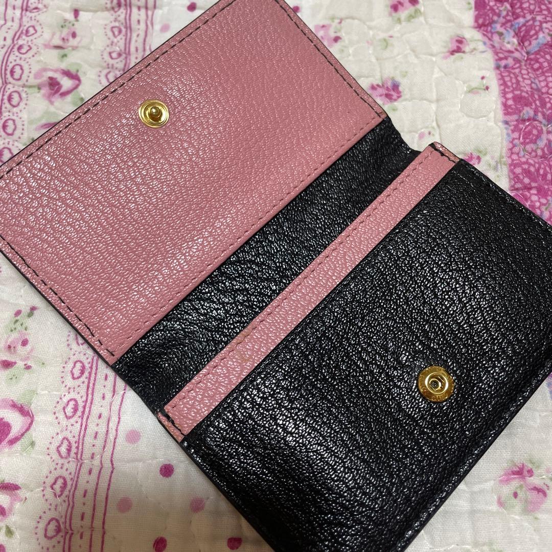 美品 MIUMIU ミュウミュウ 名刺入れ カードケース ブラック