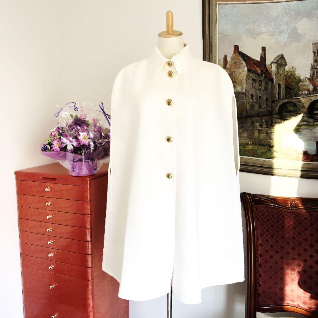 極美品　Christian Dior ディオール　ケープ　ダブルフェイス　コート