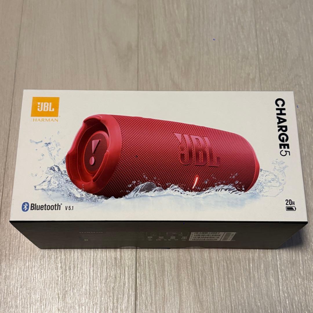 【未使用】赤 JBL by HARMAN スピーカー CHARGE5