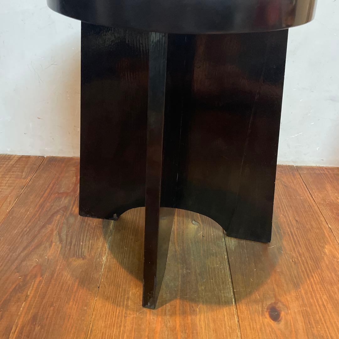 木製　漆塗り　茶道具　円椅子　スツール　立礼用椅子　点茶盤　組立て式　丈夫な作り