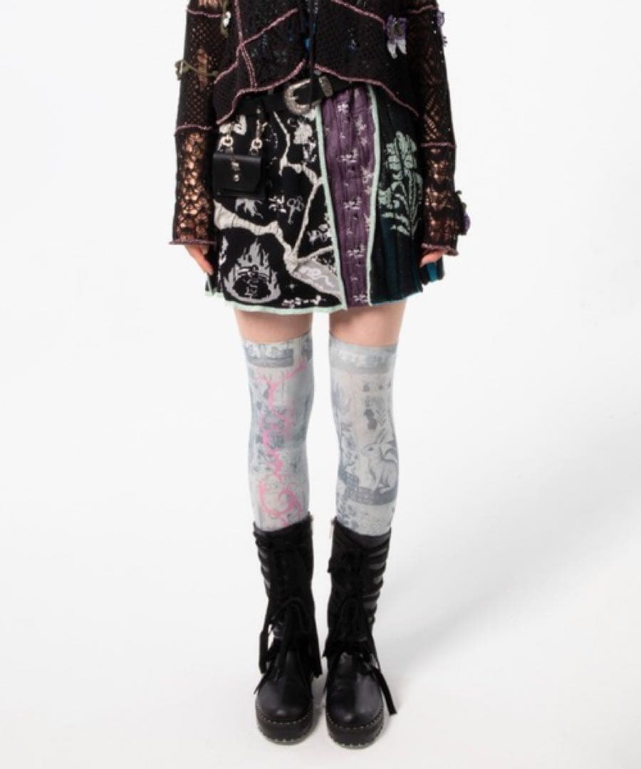 rurumu:/ルルムウ/collage jacquard mini skirt