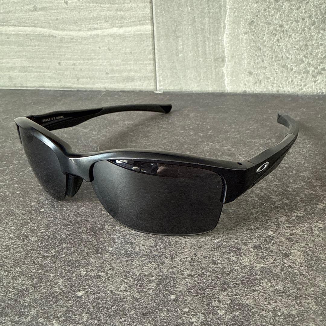 【美品】　オークリー　ハーフリンク　ブラックサングラス