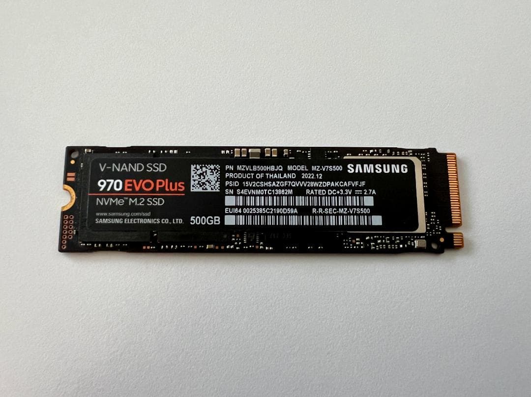 内蔵型SSD Samsung 970 EVO Plus NVMe SSD 500GB
