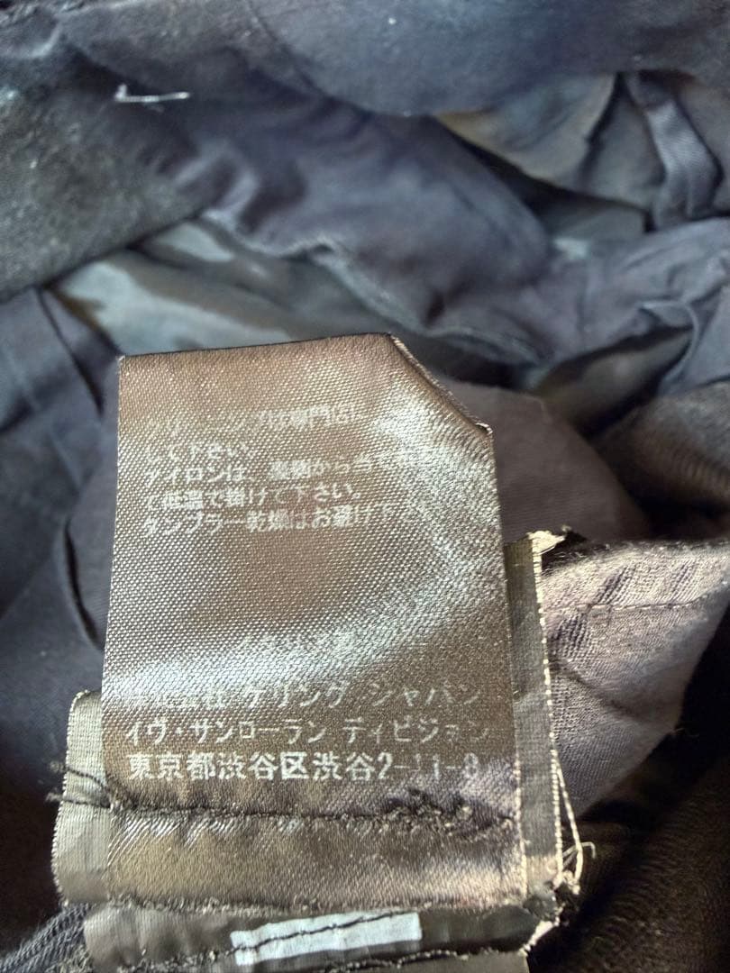 パンツ SAINT LAURENT 13AW Dark Gray Wool Slacks