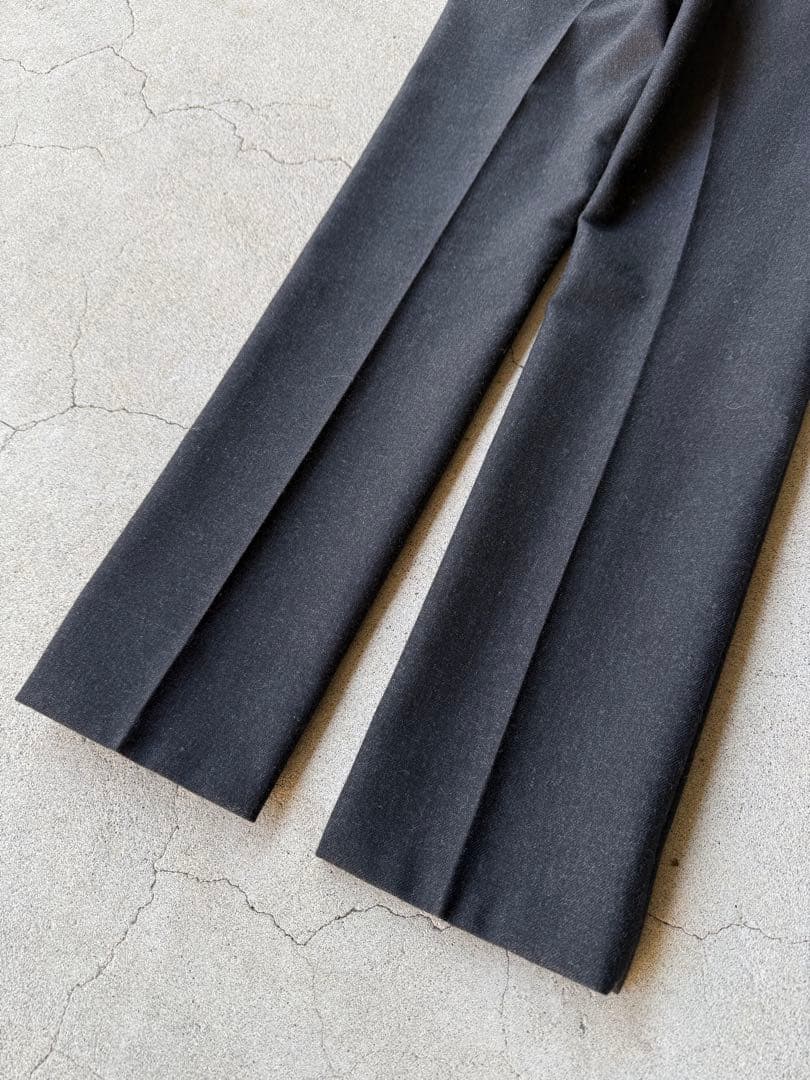 パンツ SAINT LAURENT 13AW Dark Gray Wool Slacks