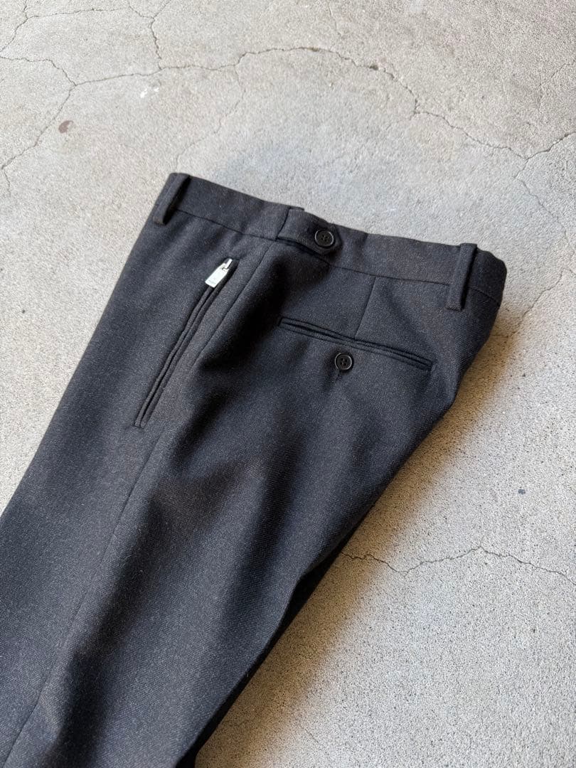 パンツ SAINT LAURENT 13AW Dark Gray Wool Slacks