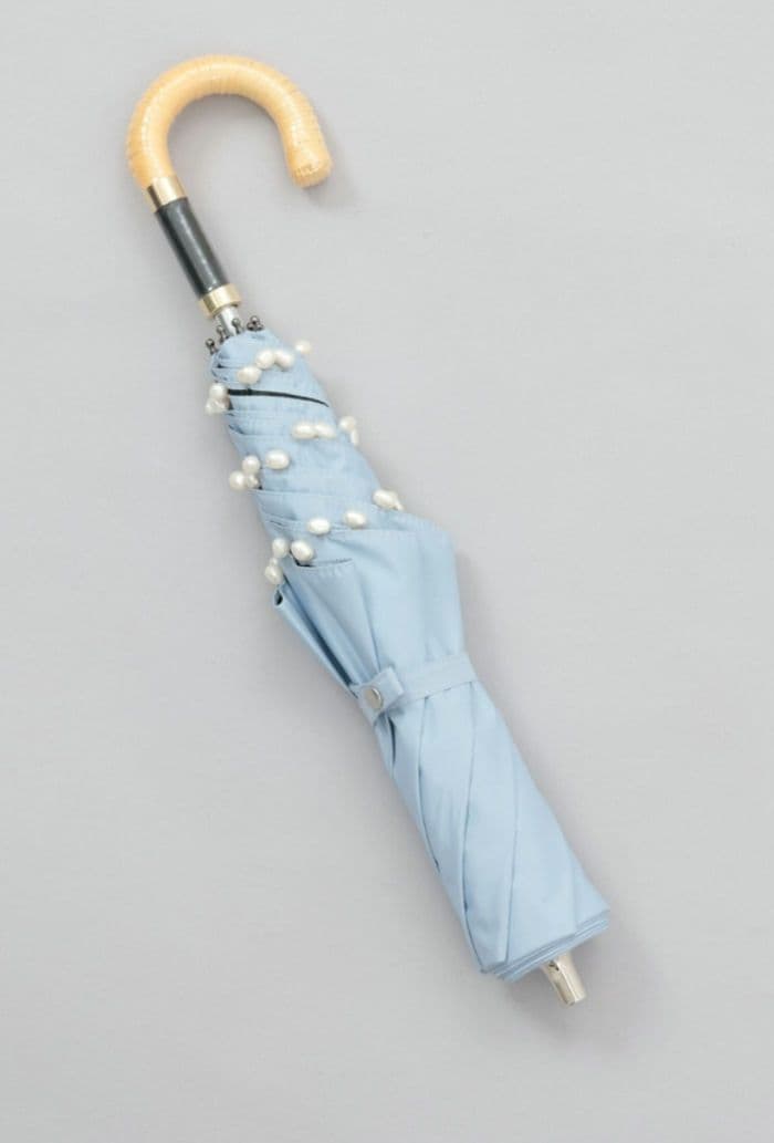 【新品未使用】パール晴雨兼用日傘 サマーシールド web限定 完売品水色