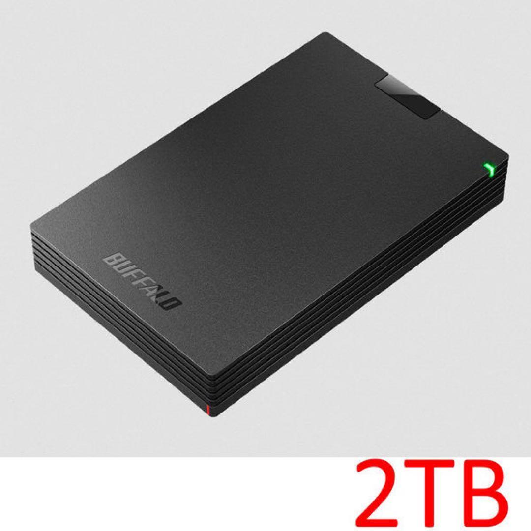 バッファロー ポータブルＨＤＤ HD-PCG2.0U3-GBA 2TB ブラック